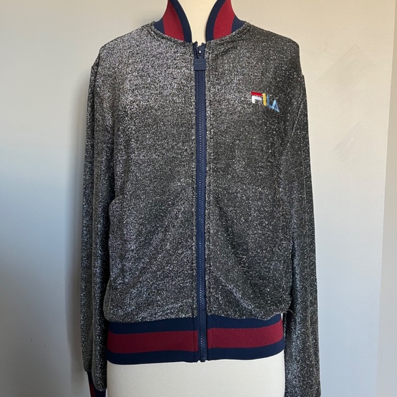 Barney's limited Edition‎ Dazzle Casual Sparkly Active Shimmer Jacket Bomber M - Picture 3 of 13